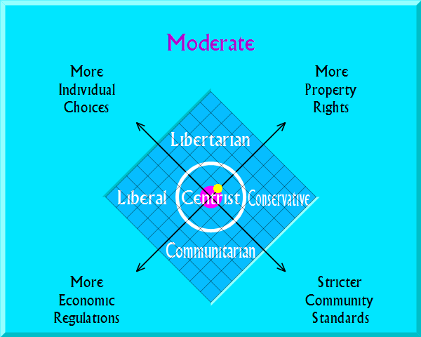 Moderate on political map